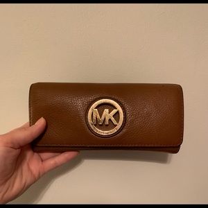 Michael Kors Brown Long Leather Wallet